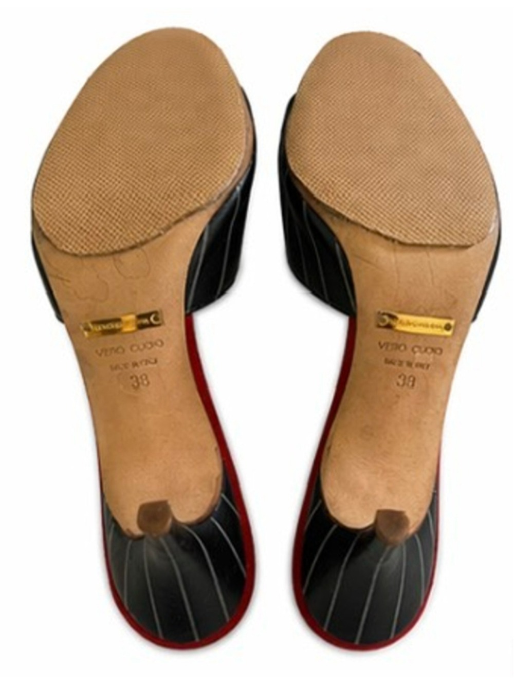 Dolce & Gabbana Red & Black Floral Mules Size 38/8 - Picture 6 of 7